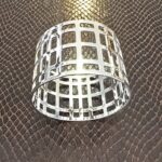 ARGOLA GUARDANAPO - GRADE PRATEADA