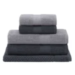 JOGO BANHO - 5 PEÇAS - BUDDEMEYER - FIO PENTEADO - CANELADO