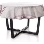 TOALHA DE MESA - REDONDA - 180cm - BUDDEMEYER - FIO TINTO - LUSH - VINHO