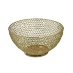 CENTRO DE MESA - ESPRESSIONE - MADEIRA/METAL DOURADO