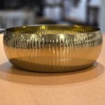 CENTRO DE MESA  - ESPRESSIONE - AÇO INOX DOURADO - 25cm