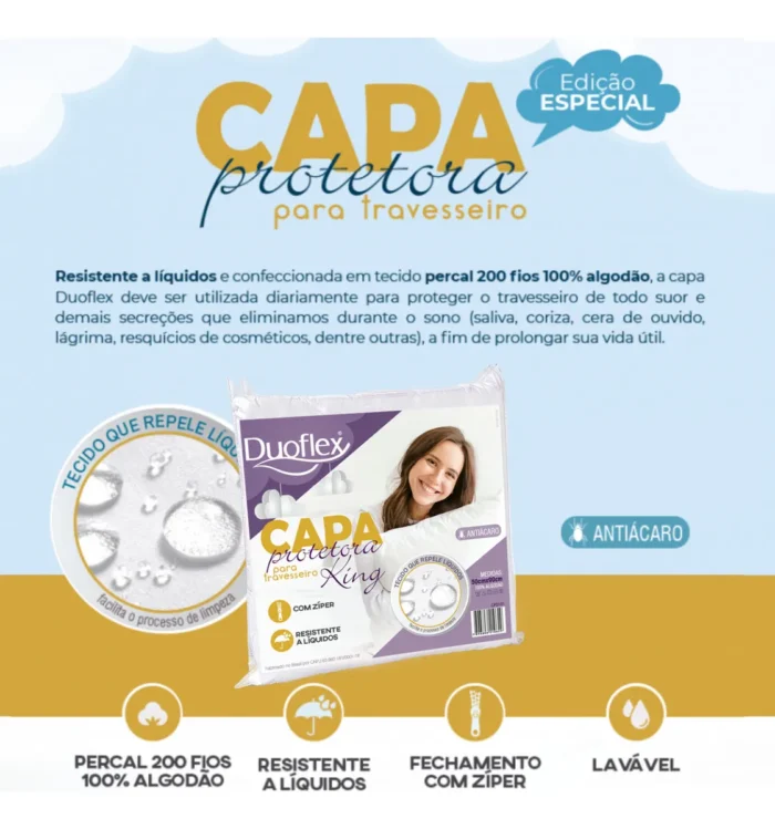 15349541032 d nq np 2x 636078 mlb78754952531 082024 f capa protetora impermeavel de travesseiro 50x90 grand