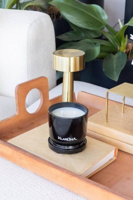 VELA AROMATICA - KLAROMA - SOUL - 230G - COPO CRISTAL PRETO