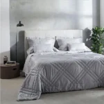 EDREDOM - QUEEN - BUDDEMEYER - 270 FIOS - VISION - CINZA