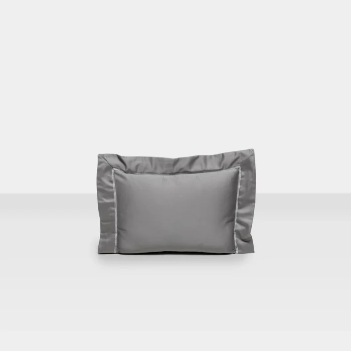 CAPA ALMOFADA - 30x40cm - ARTELASSE - 400 FIOS - AJOUR - CINZA STEEL - Imagem 1