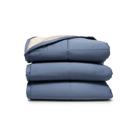 COLCHA - KING - ARTELASSE - 300 FIOS MISTRAL KAKI AREIA/AZUL DENIM