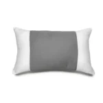 ALMOFADA - 30x50cm - ARTELASSE - 300 FIOS - MISTRAL - BRANCO/CINZA GRAFITE