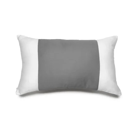 ALMOFADA - 30x50cm - ARTELASSE - 300 FIOS - MISTRAL - BRANCO/CINZA GRAFITE