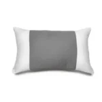 ALMOFADA - 30x50cm - ARTELASSE - 300 FIOS - MISTRAL - BRANCO/CINZA GRAFITE - Imagem 4