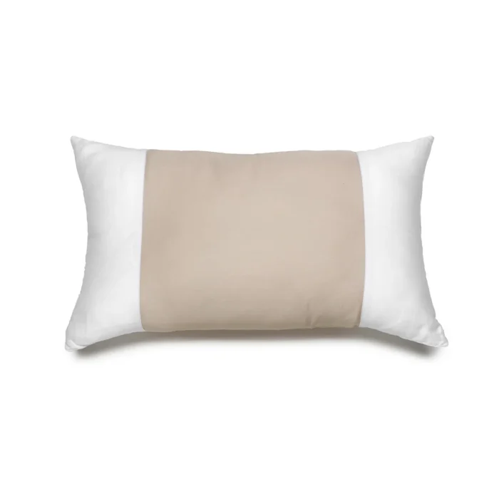 ALMOFADA - 30x50cm - ARTELASSE - 300 FIOS - MISTRAL - BRANCO/KAKI AREIA - Imagem 1