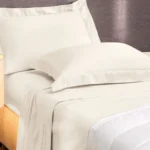 JG LENÇOL - CASAL - ALTENBURG - LUX - 200F - BEGE DELAVE - Imagem 4