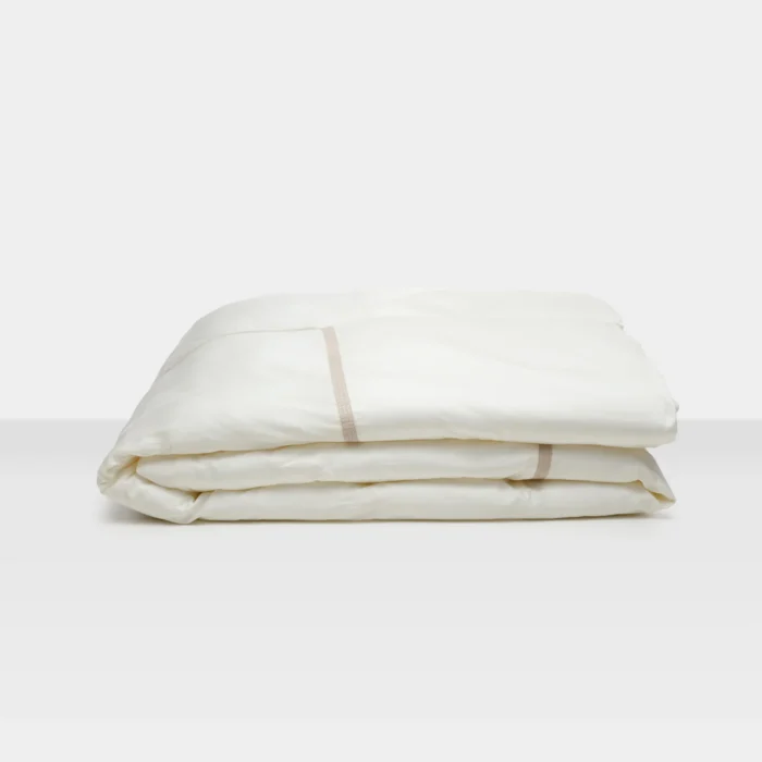 DUVET - KING - ARTELASSE - 300 FIOS - SELINA - OFF WHITE/KAKI - Imagem 1