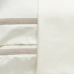 DUVET - KING - ARTELASSE - 300 FIOS - SELINA - OFF WHITE/KAKI - Imagem 4
