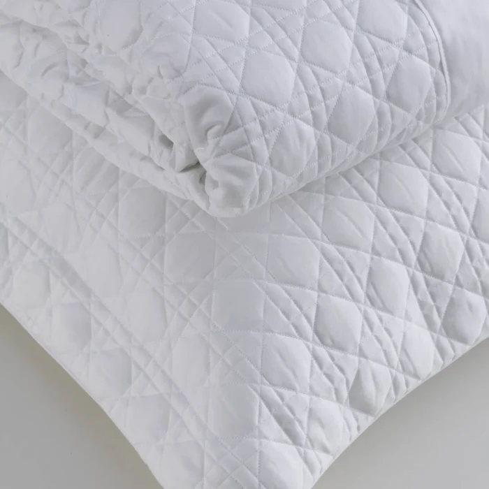 COLCHA - KING - ARTELASSE - 400 FIOS - TRELLIS - BRANCO - Imagem 2