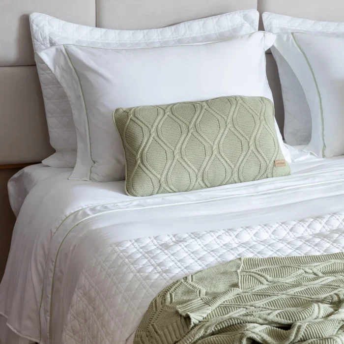 COLCHA - KING - ARTELASSE - 400 FIOS - TRELLIS - BRANCO - Imagem 4