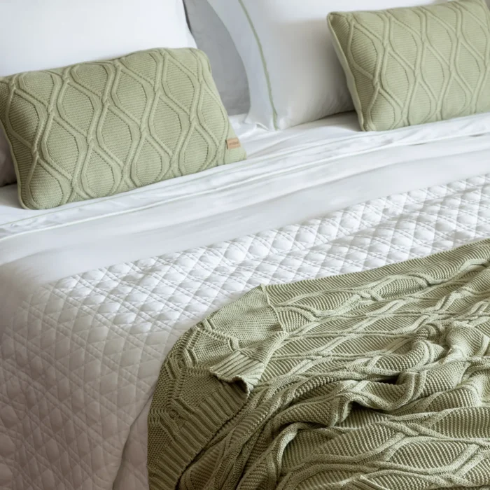 COLCHA - KING - ARTELASSE - 400 FIOS - TRELLIS - BRANCO - Imagem 6