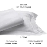 KIT COLCHA - CASAL - ARTELASSE - CAPELA - BRANCO - Imagem 4
