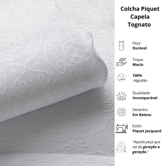 KIT COLCHA - CASAL - ARTELASSE - CAPELA - BRANCO - Imagem 5