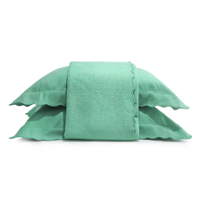 COLCHA - QUEEN - TOGNATO - CAPELA - VERDE CARIBE - Imagem 2