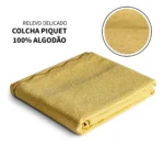 COLCHA - SOLTEIRO - TOGNATO - CAPELA -  AMARELO CURRY - Imagem 5