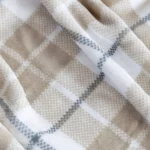 COBERTOR - CASAL - SCAVONE - FLEECE NEW XADREZ - CAQUI - Imagem 5