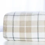 COBERTOR - CASAL - SCAVONE - FLEECE NEW XADREZ - CAQUI - Imagem 8