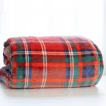 COBERTOR - SUP KING - SCAVONE - FLEECE XADREZ TRAD - VERMELH