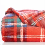 COBERTOR - CASAL - SCAVONE - FLEECE XADREZ TRADI - VERMELHO - Imagem 7