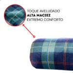 COBERTOR - CASAL - SCAVONE - FLEECE XADREZ - MARINHO - Imagem 8